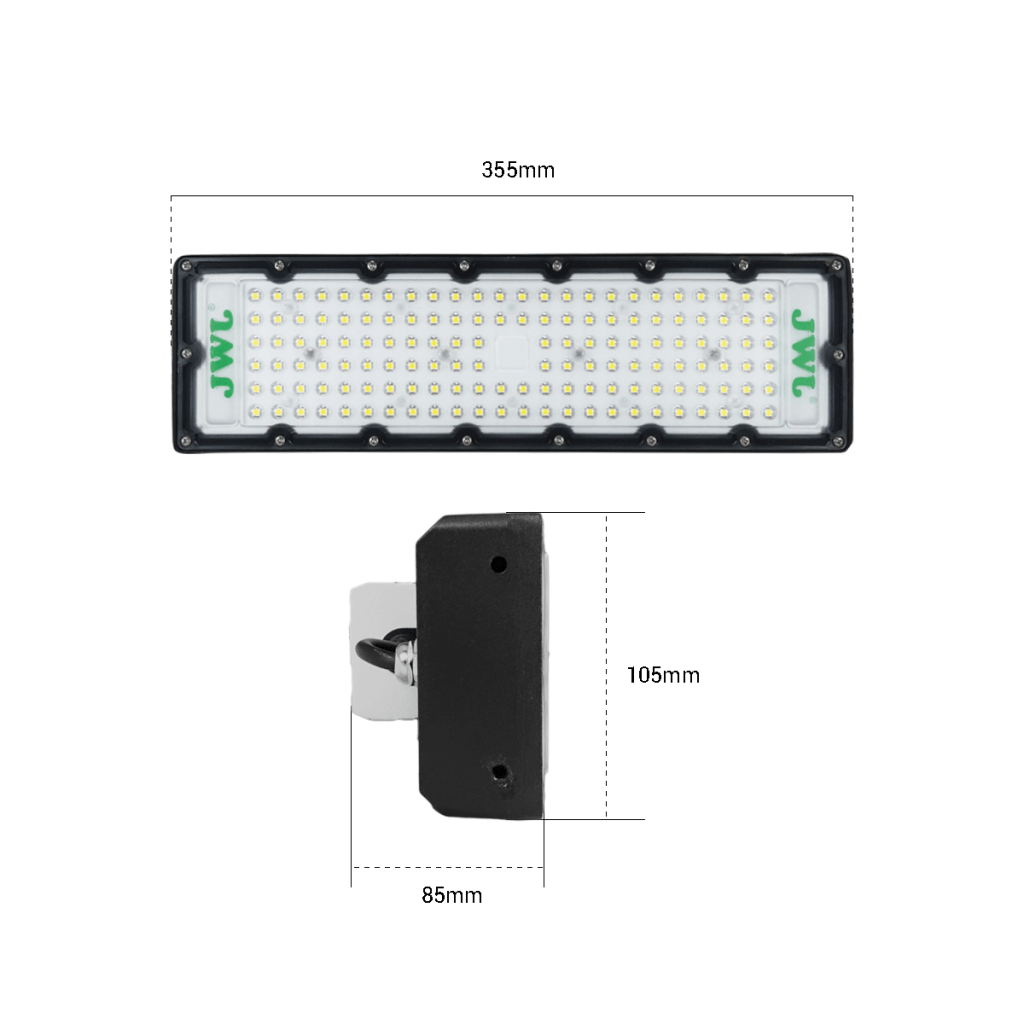 Reflector LED 100 W /350 x 100 mm / 85 - 265 Vca~ 50/60Hz / TCC 6 500 K / Uso en exterior. - Image 4
