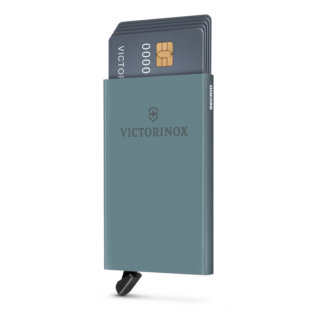 Tarjetero / Almacenamiento Seguro 4-6 Tarjetas / Aluminio Duradero / Protección RFID / Sistema Deslizamiento Patentado / Color Gris. - Image 4