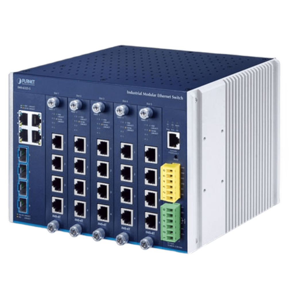 Switch Modular Industrial Capa 3 / 5 Slots / 4 Puertos Gigabit RJ45 / 4 Puertos SFP+ 10G / Rango de Temperatura -40~75°C / Entrada de Potencia Redundante 12-48V / Soporte IPv6/IPv4 - Image 4