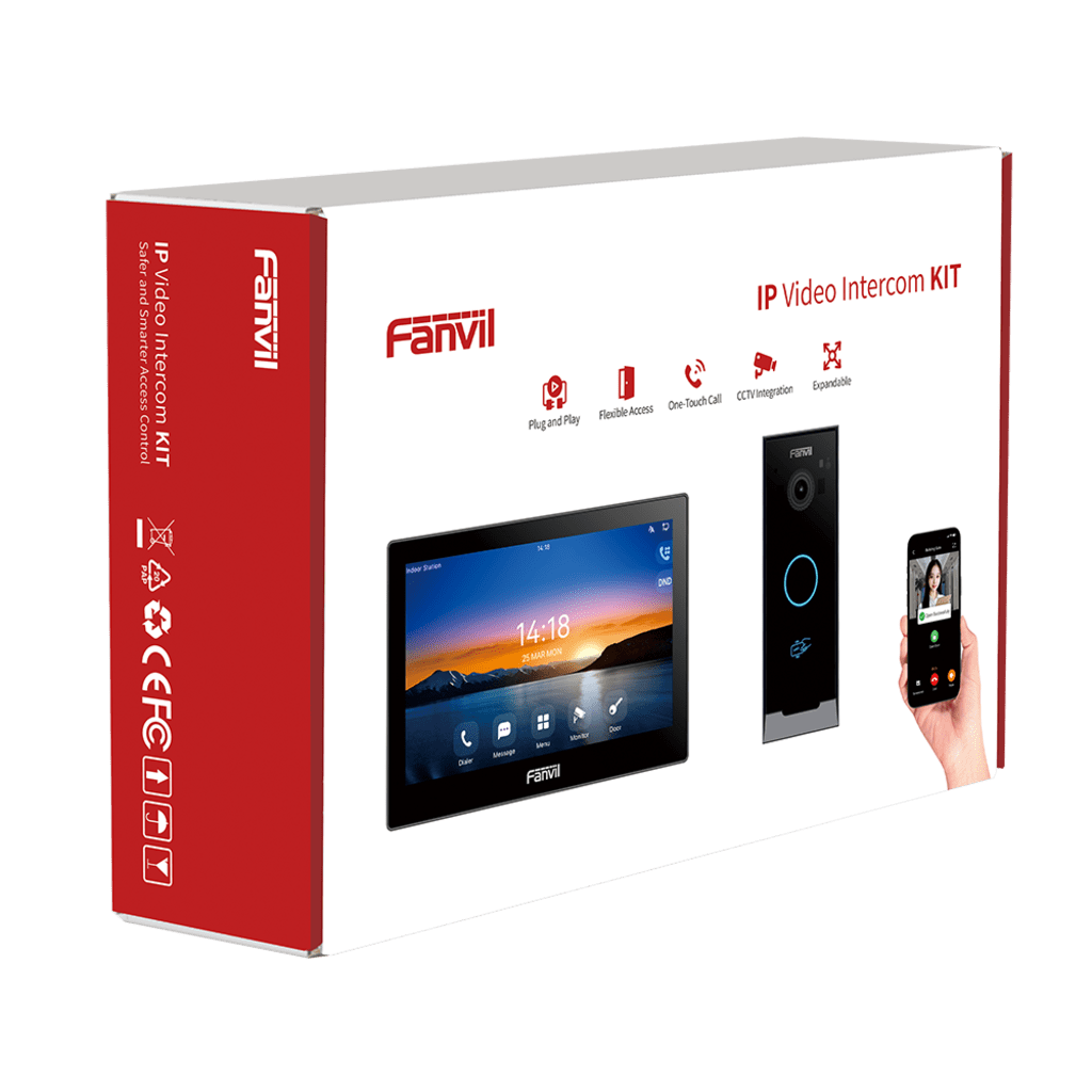 Kit Videoportero IP Fanvil VIK-01, Estación Interior SIP i504W + Frente de Calle i60, Llamadas HD, Desbloqueo Remoto, App Fanvil Link, Wi-Fi 2.4G/5G, PoE - Image 4