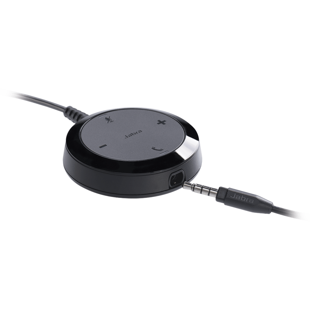 Jabra Evolve 30 II Duo con conexión USB C/A y 3.5mm, micrófono con cancelación de ruido y controlador en el cable con botones e indicadores LED (5399-823-369) - Image 4