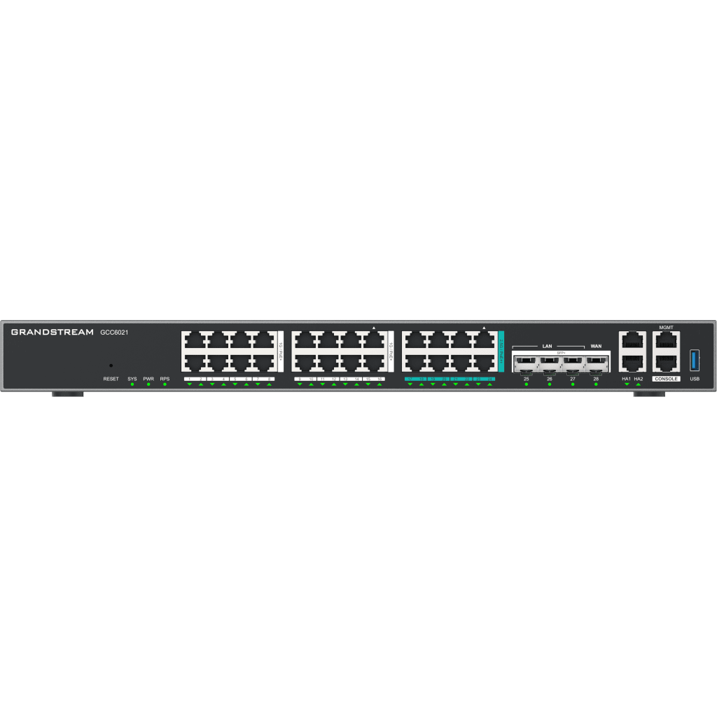 Router Todo-en-Uno GCC6021 con PBX de 50 Extensiones + Firewall + VPN + Switch de 16 Puertos GbE + 4x SFP+ 10 GbE y 8x 2.5 GbE / Gestión en la Nube con GDMS - Image 4