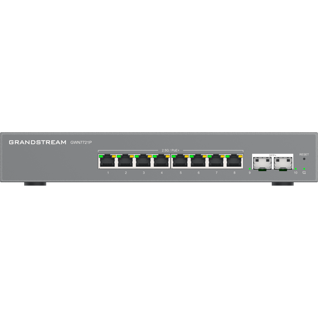 Switch L2 Lite Administrable de 10 Puertos / 8 Puertos Ethernet 2.5 Gigabits / 2 Puertos SFP+ 10 Gigabits / PoE+ 802.3af/at / VLAN 802.1Q / QoS / IGMP Snooping / Montaje en Escritorio o Pared - Image 4