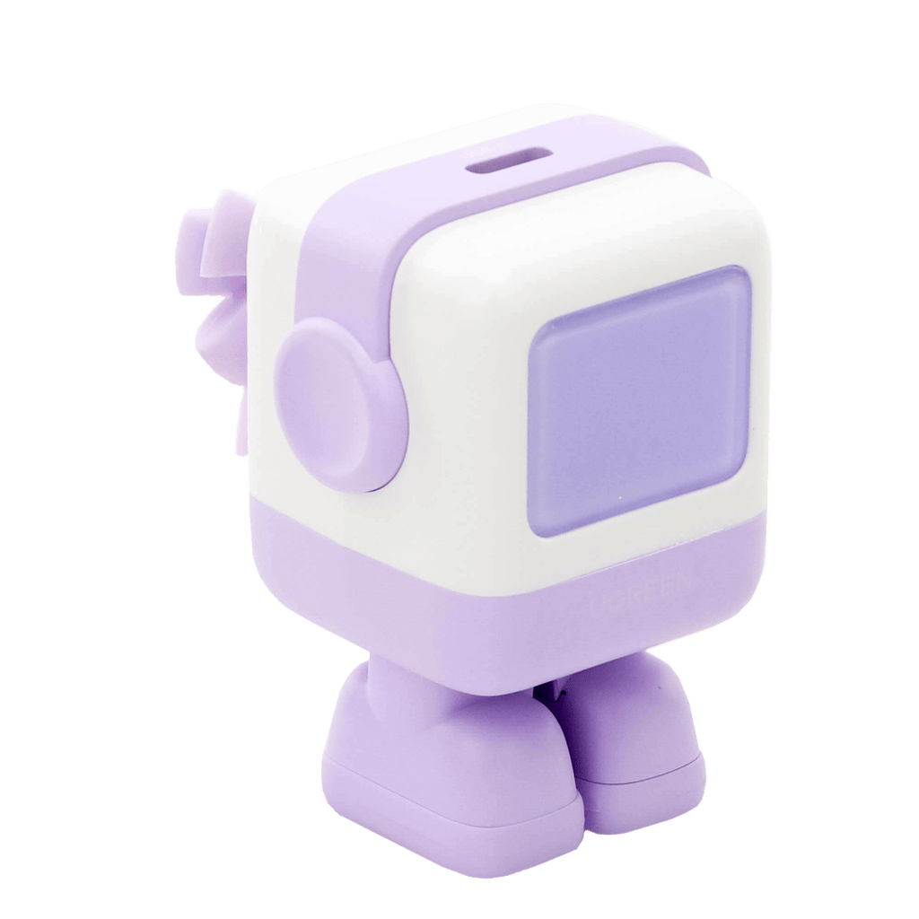 Cargador Mini GaNRobot 30W serie UNO | 1 USB-C de Carga Rápida | Tecnología GaN II | Multiprotocolo PD/QC/SCP/FCA | Carga Inteligente | Pantalla LED | Zapato Magnético Extraíble | Thermal Guard | Color Lila. - Image 4