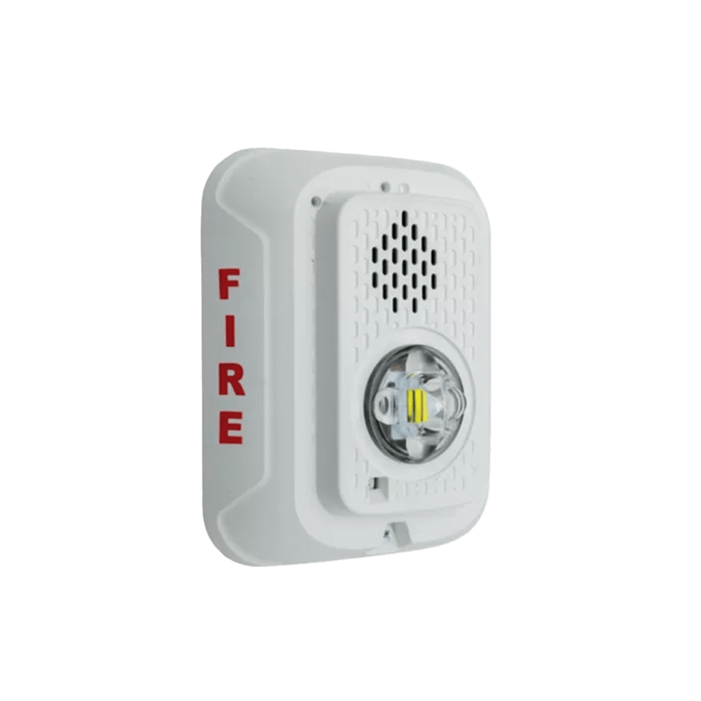 Sirena con Lámpara LED Estroboscópica / a 2 Hilos / Montaje en Pared / 24 Vcd / Configuración Estroboscópica Seleccionable / Texto en Inglés / Color Blanca - Image 4