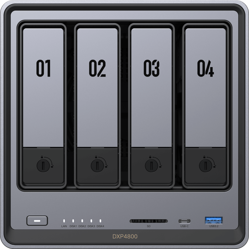 NASync DXP4800 | SO UGOS Pro | Intel N100 12th Gen Intel® Quad Core™ | 4-Bahias (SATA) hasta 96TB | 2* M.2 SSD hasta 16TB| 8GB DDR5 (Exp. a 16GB) | 2.5Gb Dual Ethernet | HDMI 4K | 2* USB2.0 | 1*USB 3.2Gen | 1* USB 3.2Gen2 | 1*USB-C 3.2Gen2 | SD - Image 3