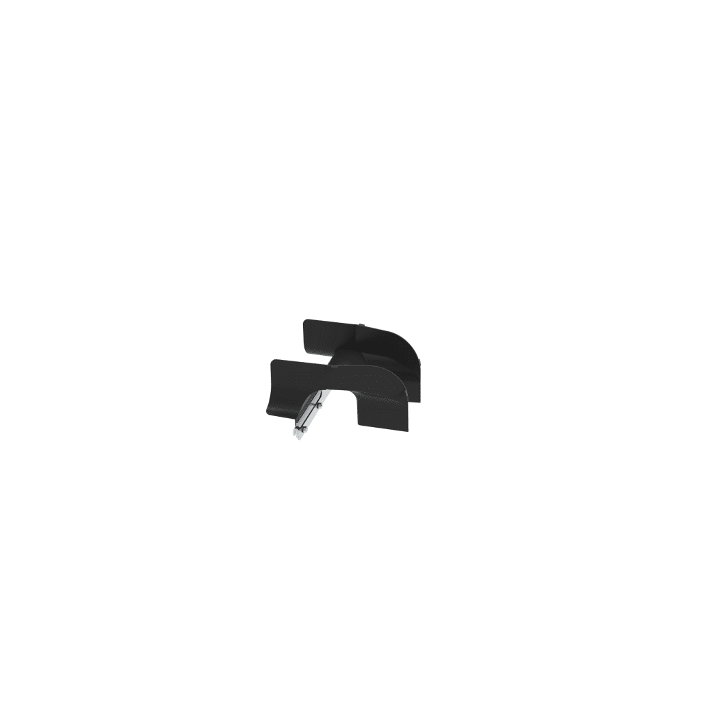 Bajada/Salida de Cables Para Charola Wire Basket, de 4 in, Con Control de Radio de Curvatura, Color Negro - Image 3