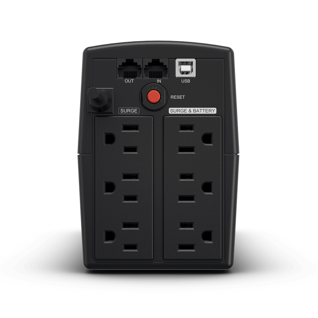 UPS de 900 VA/420 W, Topología Línea Interactiva, Entrada 120 Vca NEMA 5-15P, y 6 Salidas NEMA 5-15R, Con Regulador de Voltaje (AVR) - Image 3