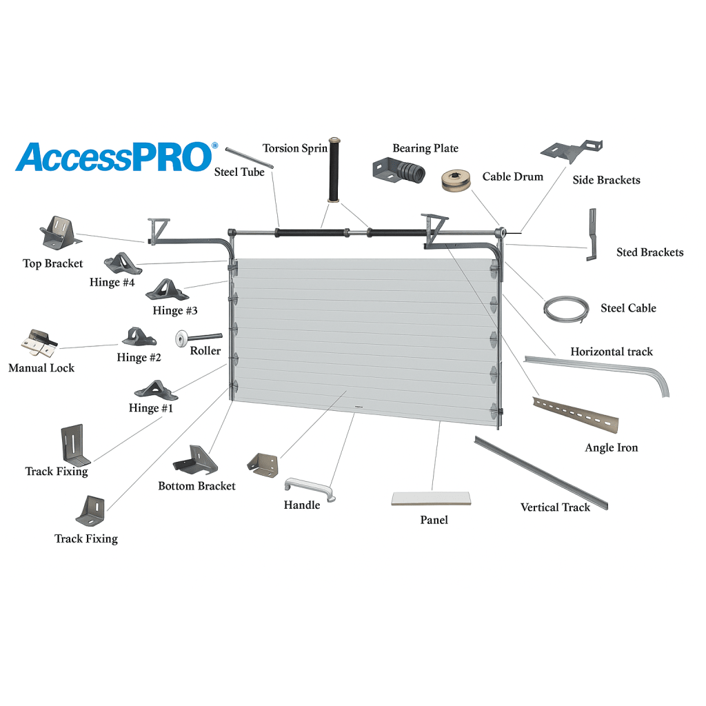 Puerta de Garage de Alta Calidad / Linea Central / Color Blanco 16X8 pies, AISLADA, Estilo Americana. - Image 3