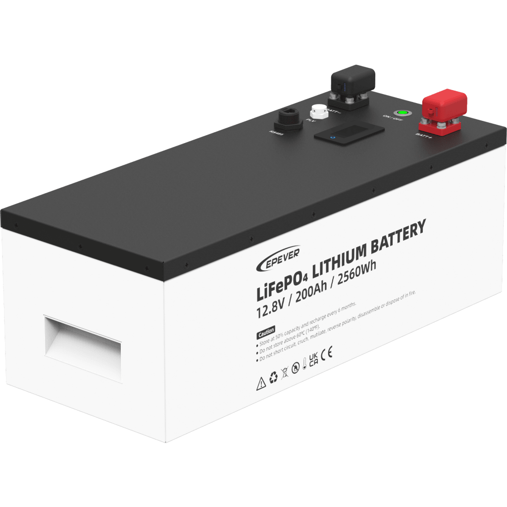 Batería de litio LiFeO4 12.8Vcc, 200Ah, 2.56Kwh, Pantalla LCD para Monitoreo Local, Carcasa Metálica - Image 3