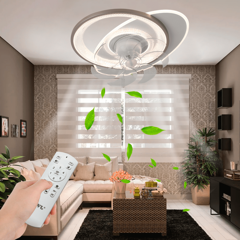 Ventilador de Techo con Luminario LED de 110 V CA 50/60 Hz / 88 W / 3 Tonos de Luz (6500 - 4 000 - 2 700 K) / Con giro 360° / Diámetro 550 mm / 6 Velocidades / Dimeable. - Image 3