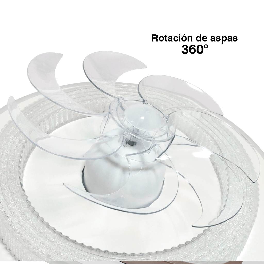 Ventilador de Techo con Luminario LED de 110 V CA 50/60 Hz / 88 W / 3 Tonos de Luz (6500 - 4 000 - 2 700 K) / Con giro 360° / Diámetro 495 mm / 6 Velocidades / Dimeable. - Image 3
