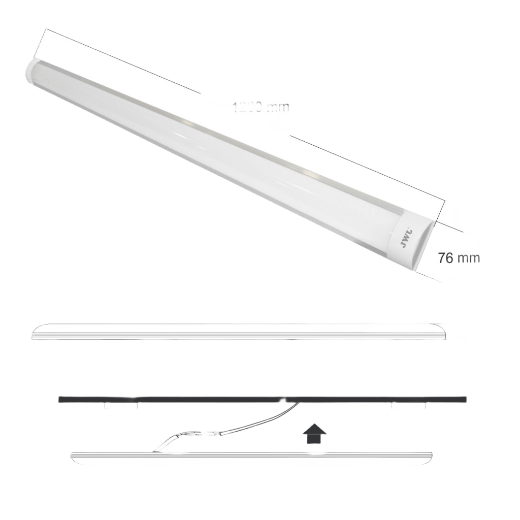 Regleta LED Slim / 40W 2800 lm / 1200 mm / Blanco / Interior / Aluminio y Policarbonato / 50000 horas / 3 años Garantía - Image 3