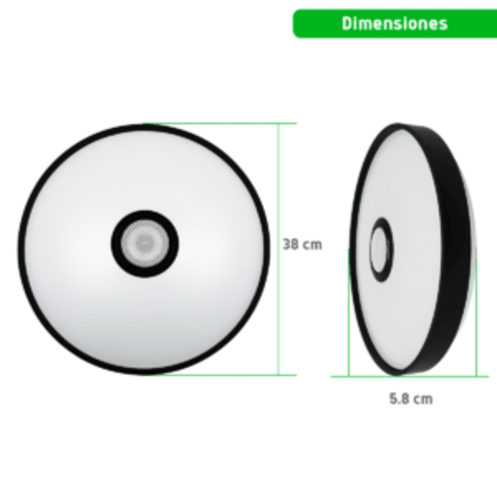 Luminario LED JLAR-3003 / 30W / 2400 Lúmenes / Bluetooth Control App / Voltaje 85-265V / Temperatura 6500K Fría / Garantía 3 Años - Image 3