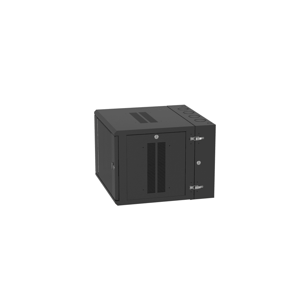 Gabinete PanZone de Montaje en Pared, de 19in, Puerta con Ventana de Seguridad, 9 UR, 635mm de Profundidad, Color Negro - Image 3