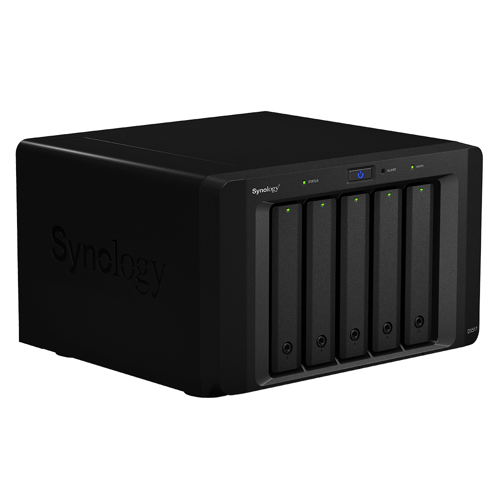 Unidad de Expansión Synology DX517 | 5 Bahías SATA HDD/SSD 3.5" y 2.5" | Puerto eSATA | Diseño Hot-Swap | Compatible con DS1517+ y DS1817+. - Image 3