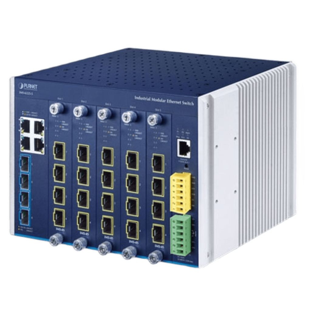 Switch Modular Industrial Capa 3 / 5 Slots / 4 Puertos Gigabit RJ45 / 4 Puertos SFP+ 10G / Rango de Temperatura -40~75°C / Entrada de Potencia Redundante 12-48V / Soporte IPv6/IPv4 - Image 3