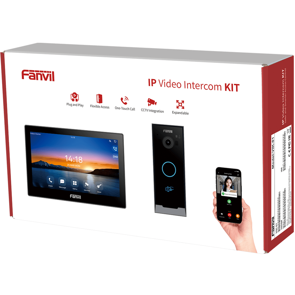 Kit Videoportero IP Fanvil VIK-01, Estación Interior SIP i504W + Frente de Calle i60, Llamadas HD, Desbloqueo Remoto, App Fanvil Link, Wi-Fi 2.4G/5G, PoE - Image 3