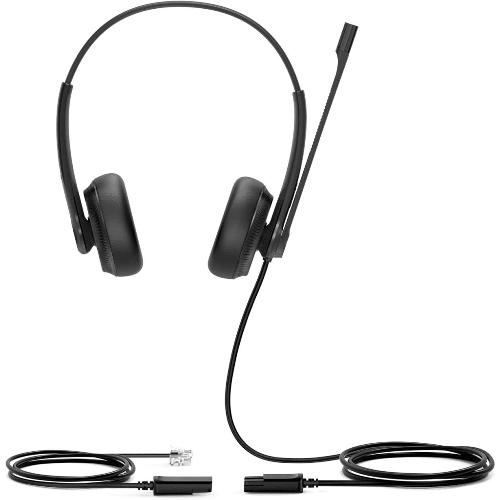 Diadema Alámbrica YHS34 Dual de Yealink QD a RJ9 con Almohadillas de Cuero - Image 3