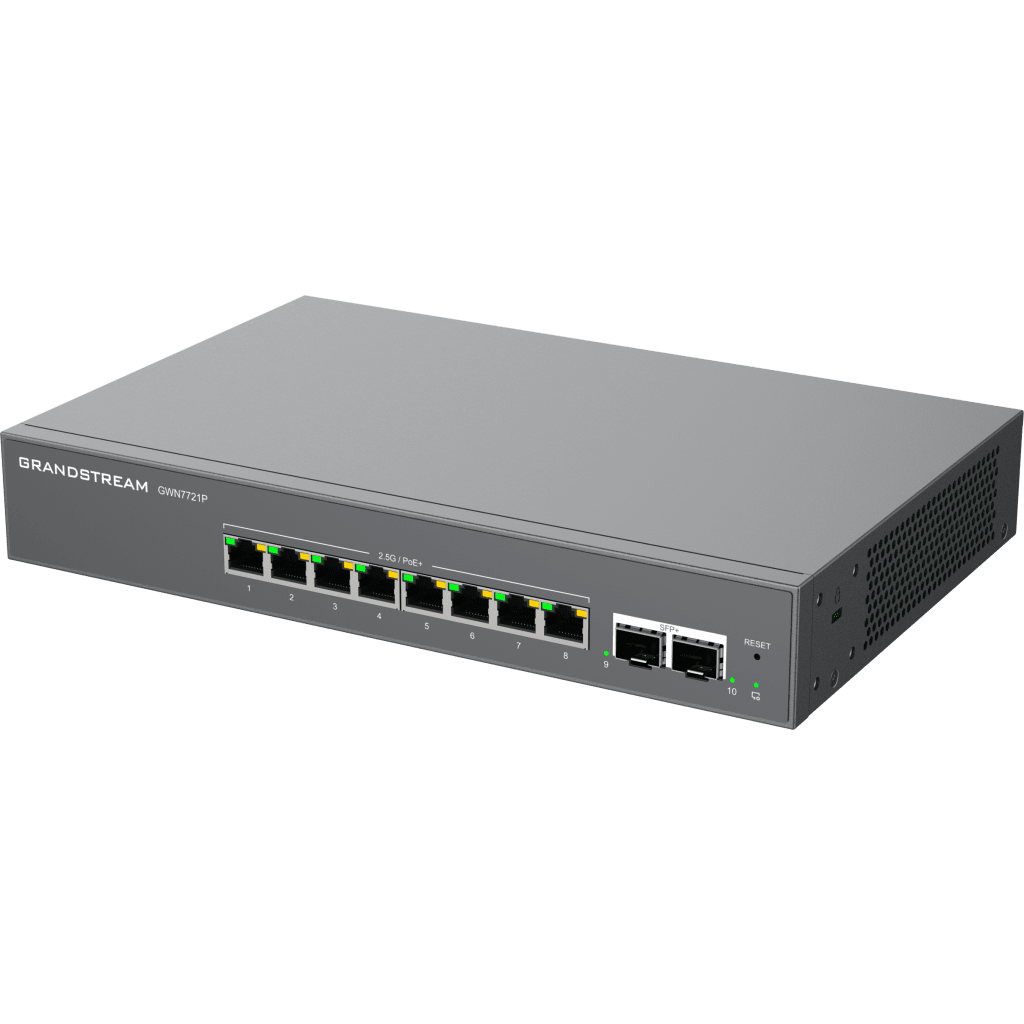 Switch L2 Lite Administrable de 10 Puertos / 8 Puertos Ethernet 2.5 Gigabits / 2 Puertos SFP+ 10 Gigabits / PoE+ 802.3af/at / VLAN 802.1Q / QoS / IGMP Snooping / Montaje en Escritorio o Pared - Image 3