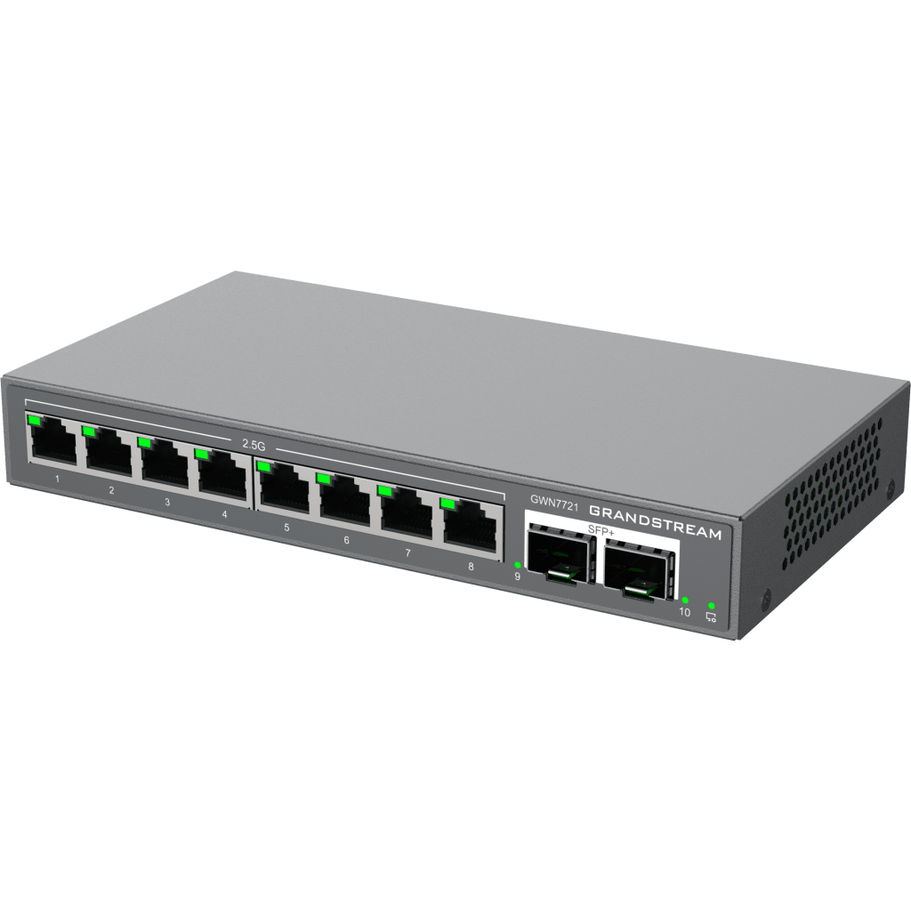 Switch L2 Lite Administrable de 10 Puertos / 8 Puertos Ethernet 2.5 Gigabits / 2 Puertos SFP+ 10 Gigabits / VLAN / QoS / Montaje en Escritorio o Pared / Compatible con GDMS - Image 3