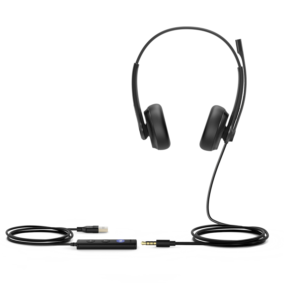 Diadema USB Alámbrica Yealink UH34 Dual Teams C/ Almohadillas de Cuero Compatible con Teléfonos IP Yealink y Computadoras - Image 3