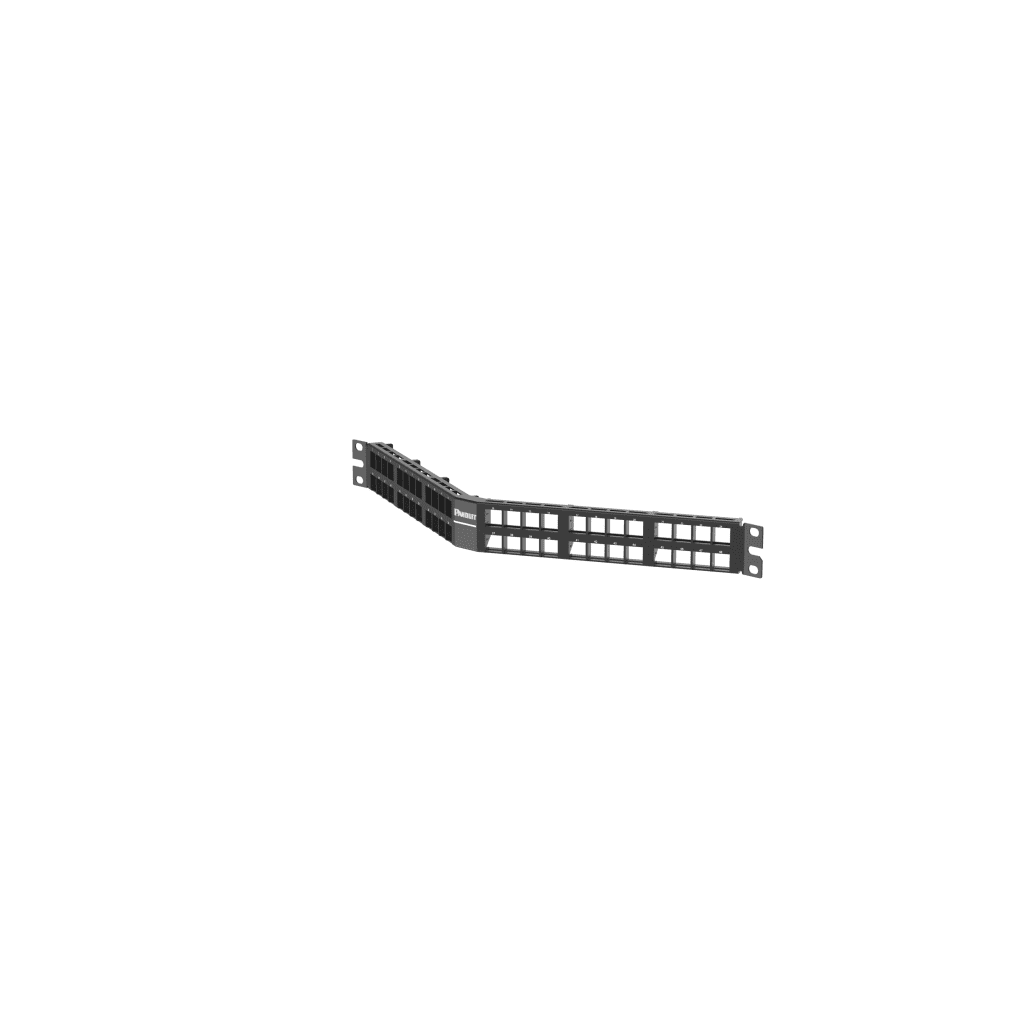 Panel de Parcheo Modular Keystone (Sin Conectores), Angulado, de 48 Puertos, 1UR - Image 3