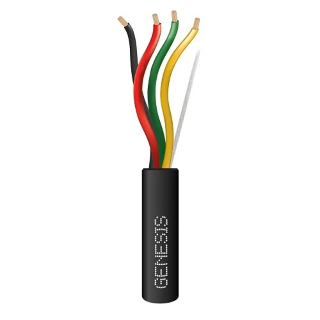 Carrete de Cable de 305 Metros (1000 Pies) / 4 x 16 AWG / Cable Direct Burial / Color Negro / Para Uso en Intemperie / Uso en Aplicaciones en Sistemas de Detecci?n de Incendio y Sistemas de Evacuaci?n