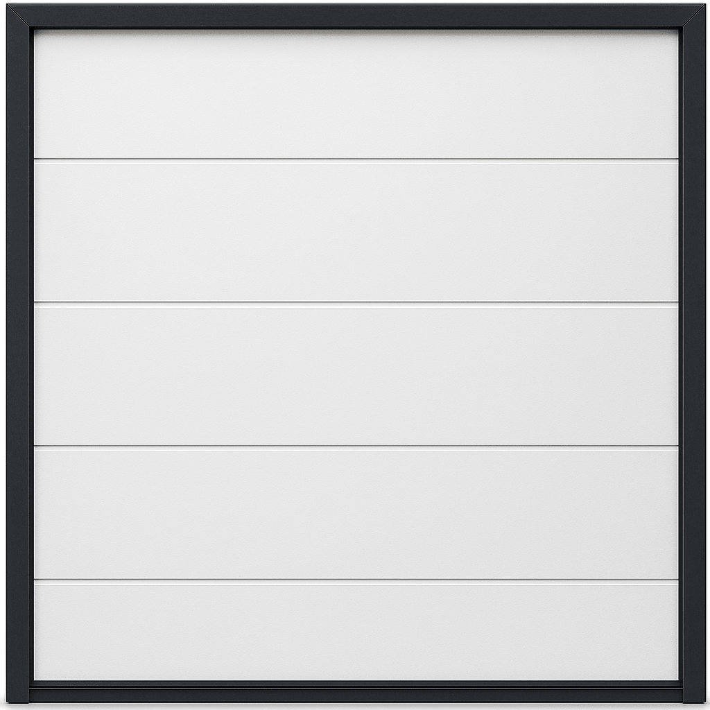 Puerta de Garage de Alta Calidad / Linea Central / Color Blanco 9X8 pies,  AISLADA, Estilo Americana.