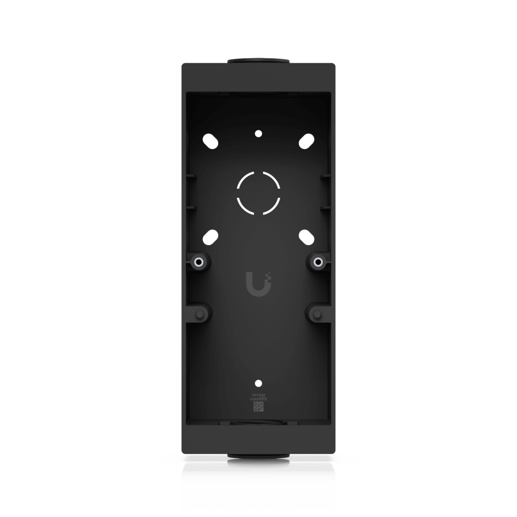 Caja de Conexión Color Negro para Lectores Profesionales UniFi Access y Doorbell, Montaje en Superficie Plana, Compatible con Conduit de 3/4”