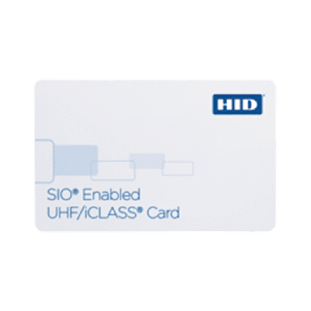 Tarjeta Inteligente UHF/iCLASS SIO / Tecnología Dual UHF y HF / Rango Largo hasta 5 metros / Seguridad SIO con Encriptación / Compatible iCLASS SE / Memoria NVM 100K Ciclos / PET/PVC Composite