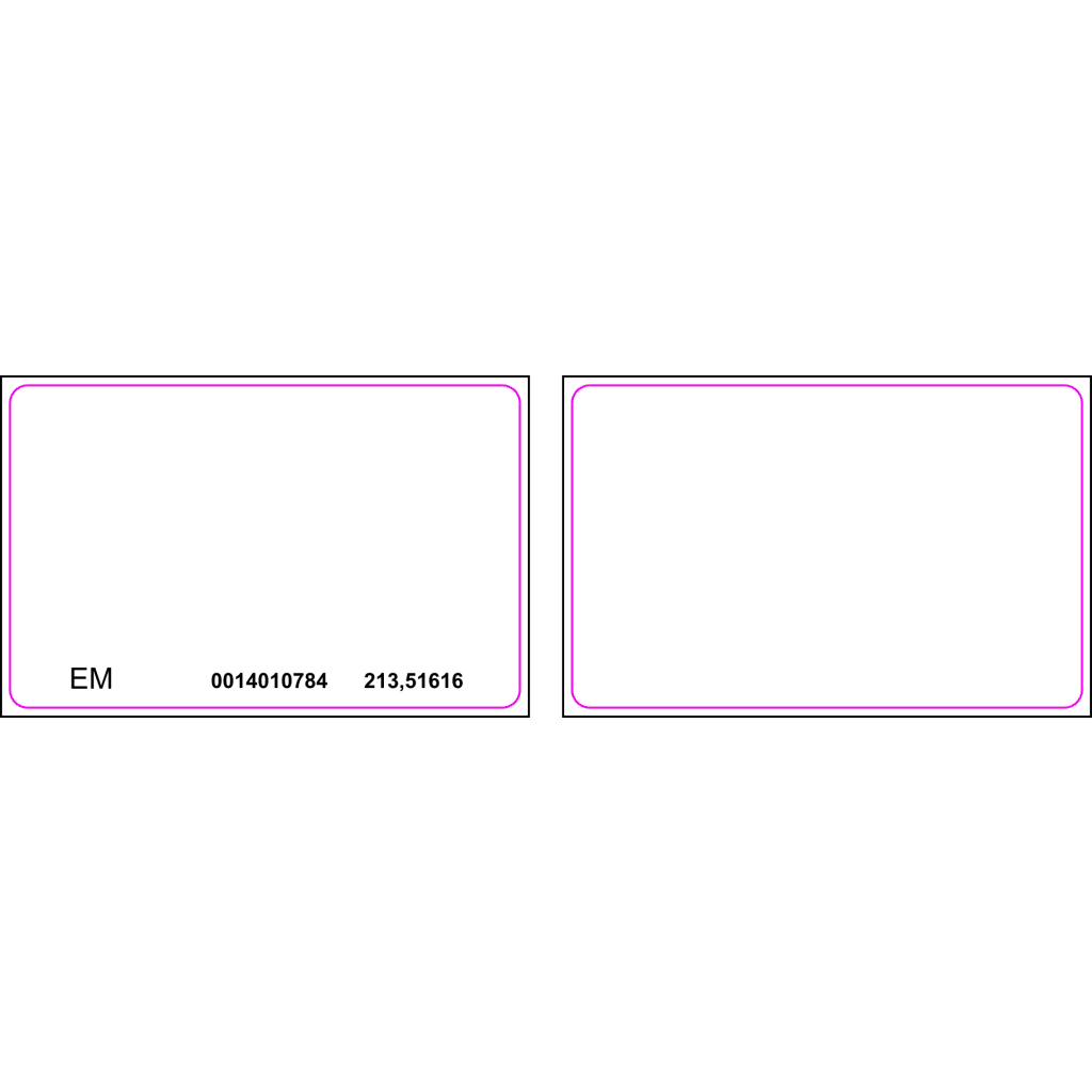 Tarjeta de Proximidad PROX EM 125 Khz / Imprimible Ambos Lados / PVC Blanco / Control de Acceso Hikvision