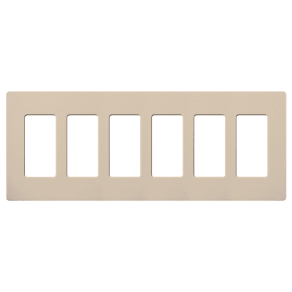 Placa 6 espacios pata dimmer o apagadores Lutron