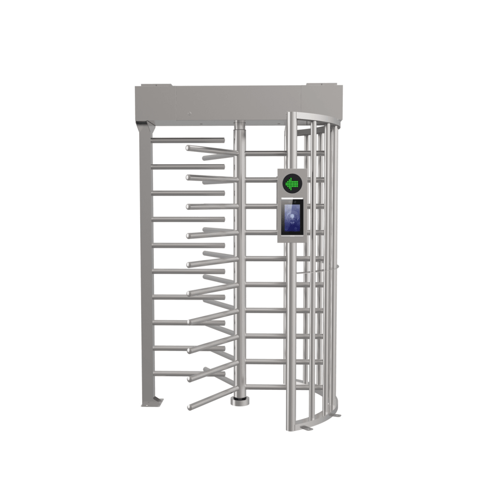 Torniquete SENCILLO (1 Carril) de Cuerpo Completo Bidireccional / Exterior / Acero Inoxidable SUS304 / 30 Personas por Minuto / Compatible con Reconocimiento Facial (Terminal no Incluida)
