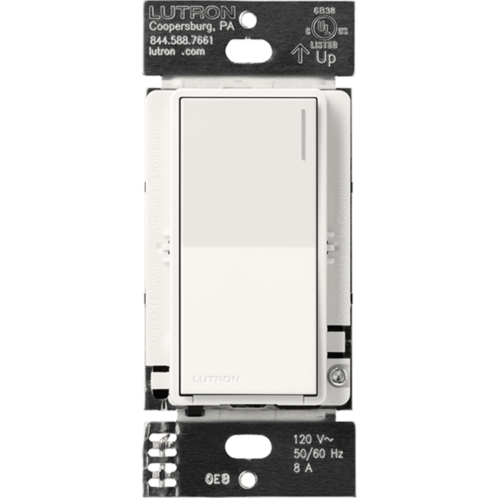 (RadioRa3) Apagador Sunnata color blanco para linea Radio Ra3, 8A de iluminacion, 5.8A Motor