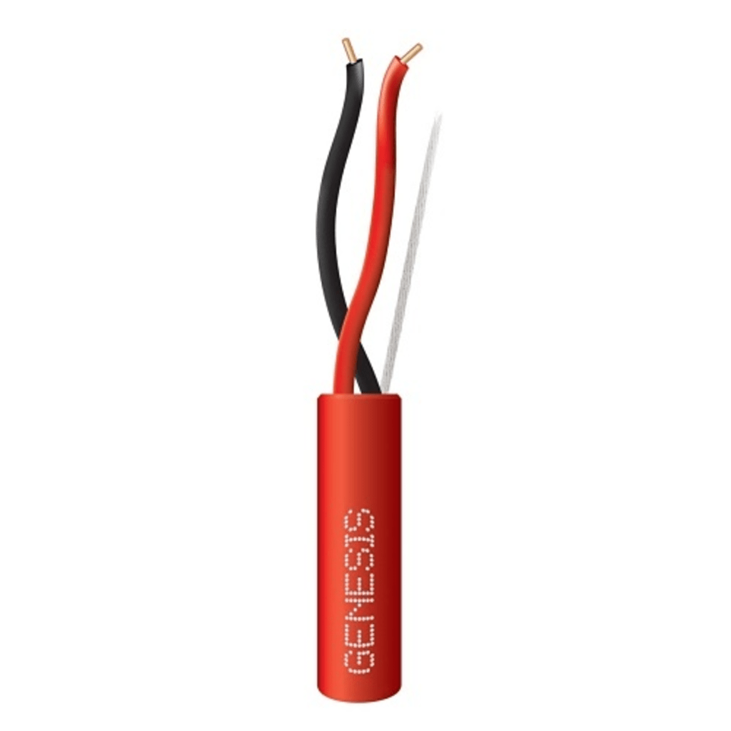 Carrete de Alambre de 305 Metros (1000 Pies) / 2 x 12 AWG / Riser / Tipo FPLR-CL3R / Color Rojo / Para Aplicaciones en Paneles de Detecci?n de Incendio y Sistemas de Evacuaci?n