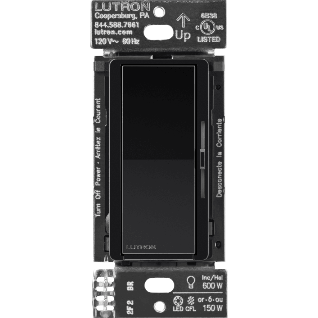 (Caseta Wireless) Atenuador de pared. Aumenta/Disminuye Intensidad de Iluminación.  No requiere cable neutro. 150W LED / 600W INC/HAL