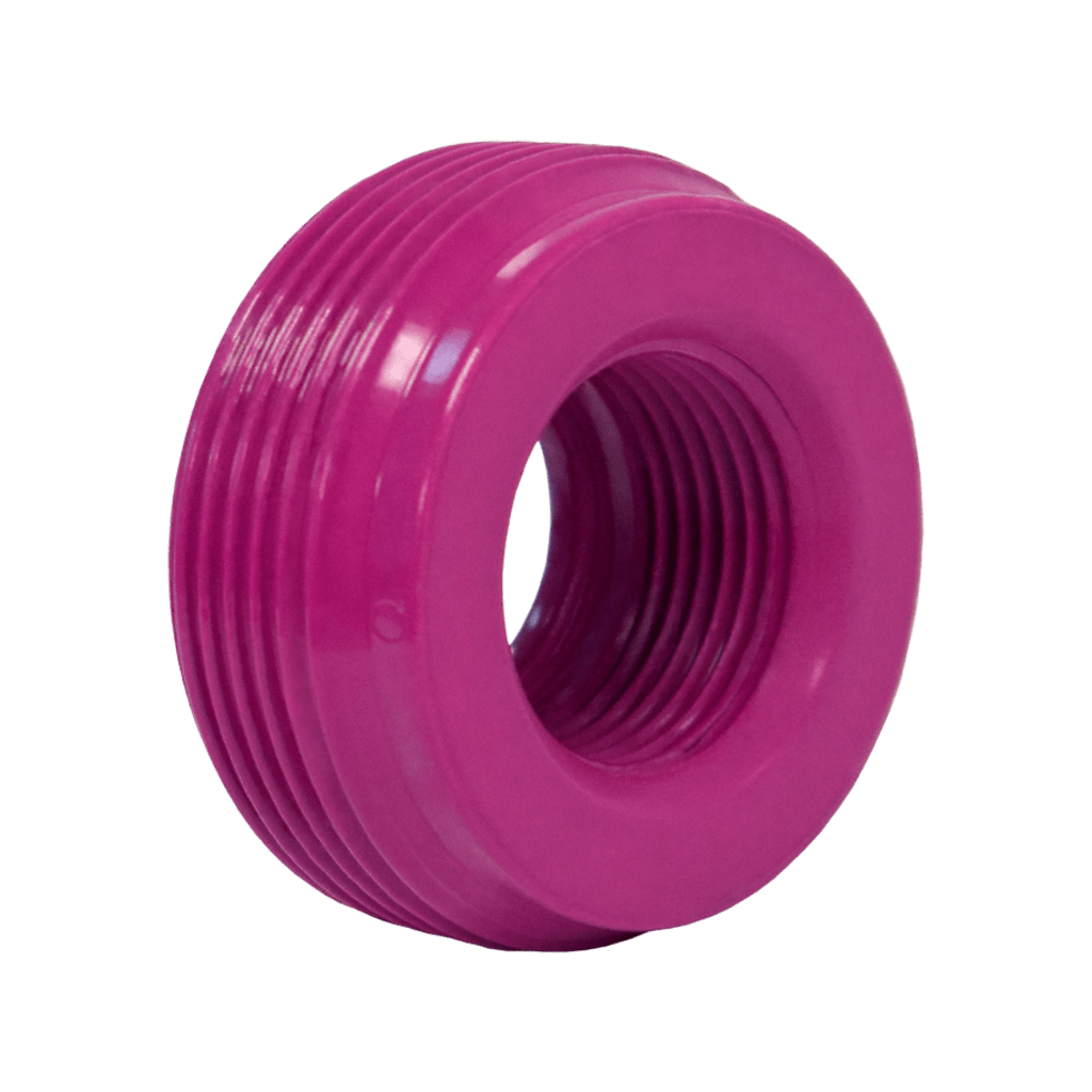 Reducción Bushing Aluminio de 1 1/4" a 3/4" / Con Recubrimiento de Uretano Purpura.
