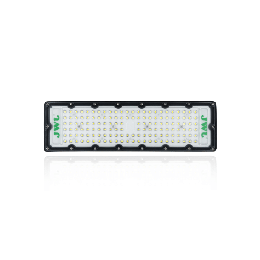 Reflector LED 100 W /350 x 100 mm / 85 - 265 Vca~ 50/60Hz / TCC 6 500 K / Uso en exterior.