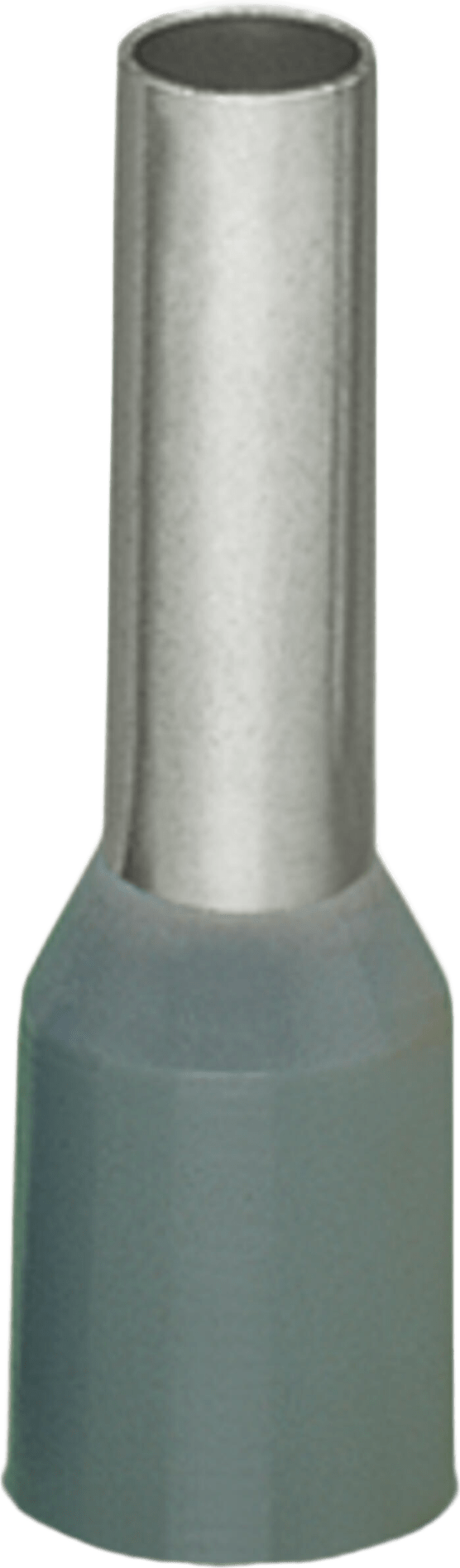 Terminal Hembra / 4 mm² AWG 12 / Con Camisa Plástica / Cobre Electrolítico / Remachado Estanco al Gas / Gris