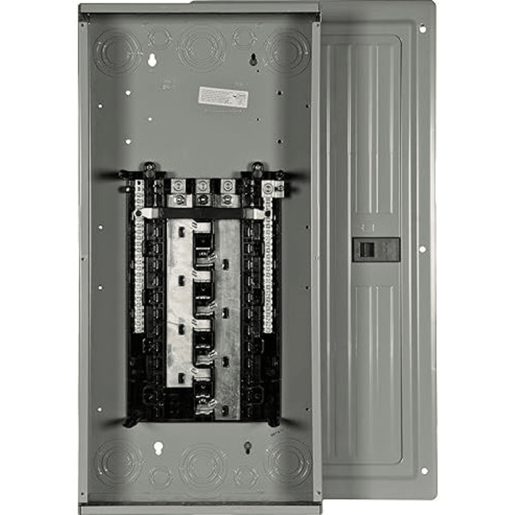 Centro de carga monofásico 1 Fase, 3 Hilos para interruptores QP, de 30 polos - 48 Circuitos, 120/240vca, Barras de aluminio 200 Amp, Nema 1, uso interior. Incluye tapa.