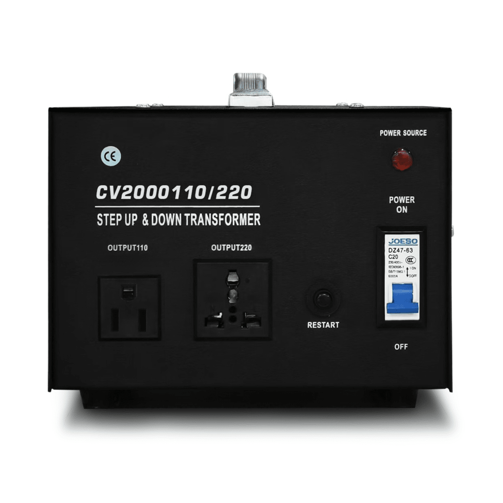 Transformador / 2 Entradas Seleccionables : 110 o  220 VCA / 2 Salidas Seleccionables : 110 o  220 VCA