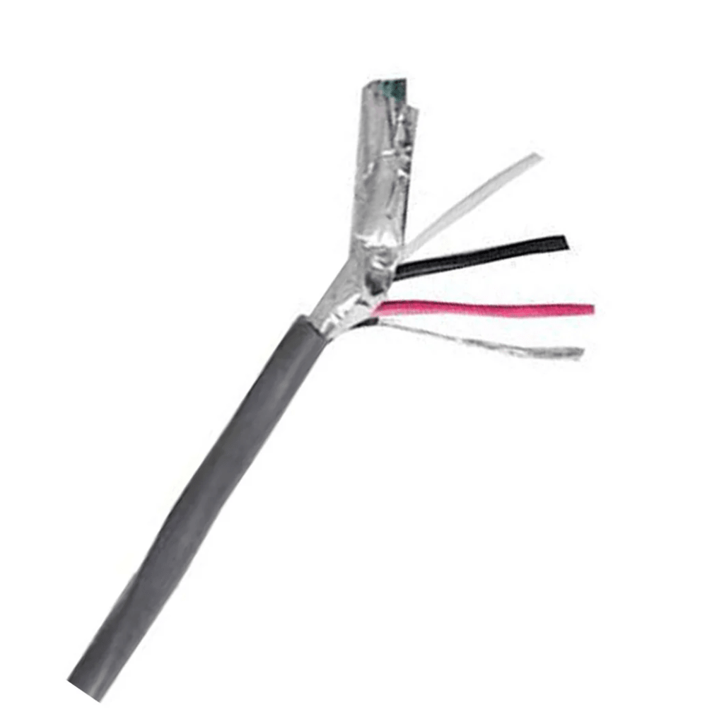 Cable Multiconductor CMR Shielded 3C/18 AWG / Blindaje Cinta Maylar Aluminizada + Dren / Cubierta PVC Riser Antiflama / 300V / 105?C / UL 444 y UL 1666 / Para Control de Acceso y Comunicaciones