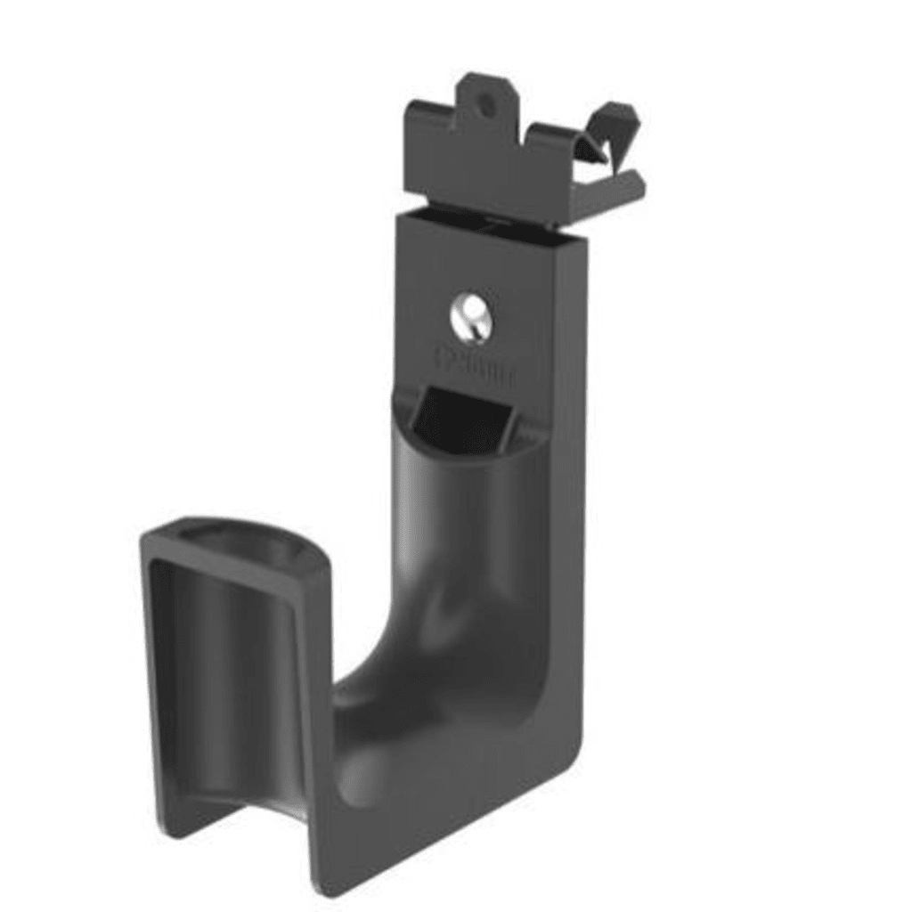 Sujetador STRONGHOLD tipo J (J-Hook), grosor de Brida 1/2", para Viga instalada con Martillo, hasta 46 Cables Cat6, Nylon 6.6 Metal, Color Negro, 1 pieza