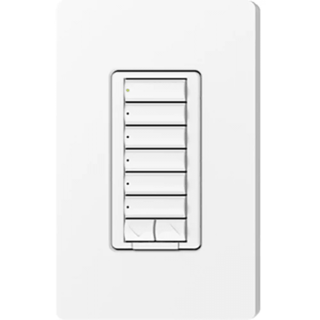 Teclado de Pared RadioRA 2 / Control de Luces y Cortinas / Botones Retroiluminados / Compatible con RF e IR / Configuración Flexible / Montaje en Pared / Diseño Elegante