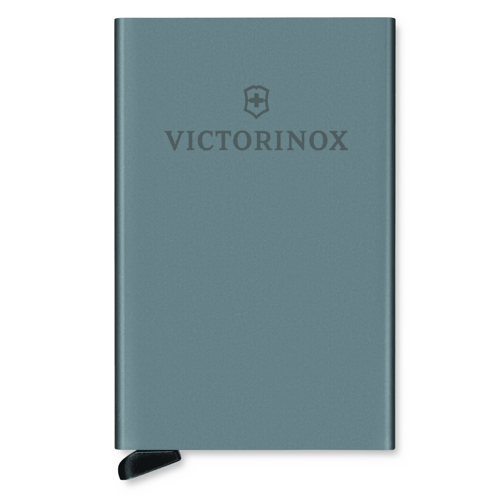 Tarjetero / Almacenamiento Seguro 4-6 Tarjetas / Aluminio Duradero / Protección RFID / Sistema Deslizamiento Patentado / Color Gris.