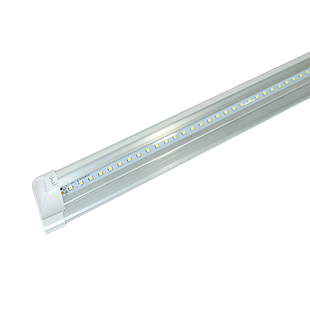 Tubo LED de 18W / 1 500 lm / Luz Blanca 6500 K  / Acabado Transparente / Angulo 140° / Vida 50,000 Horas / Base G13 / 120 cm.