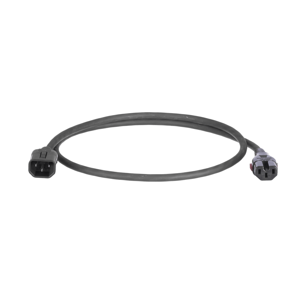 Cable de Alimentación Eléctrica Con Bloqueo Doble de Seguridad, de IEC C14 a IEC C13, 6 ft. de Largo, Color Negro, Paquete de 10 Piezas