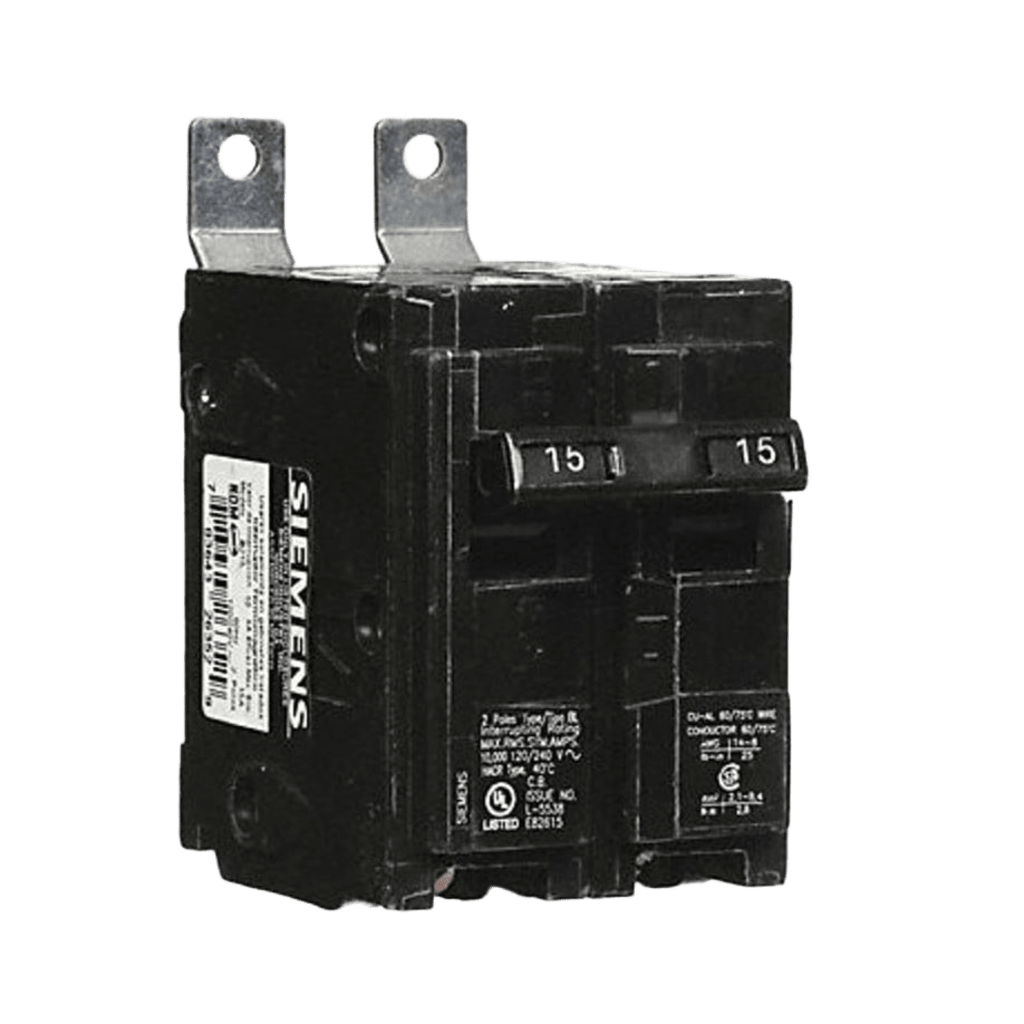 Interruptor automático atornillable tipo BL 2 polos, 15 amp.