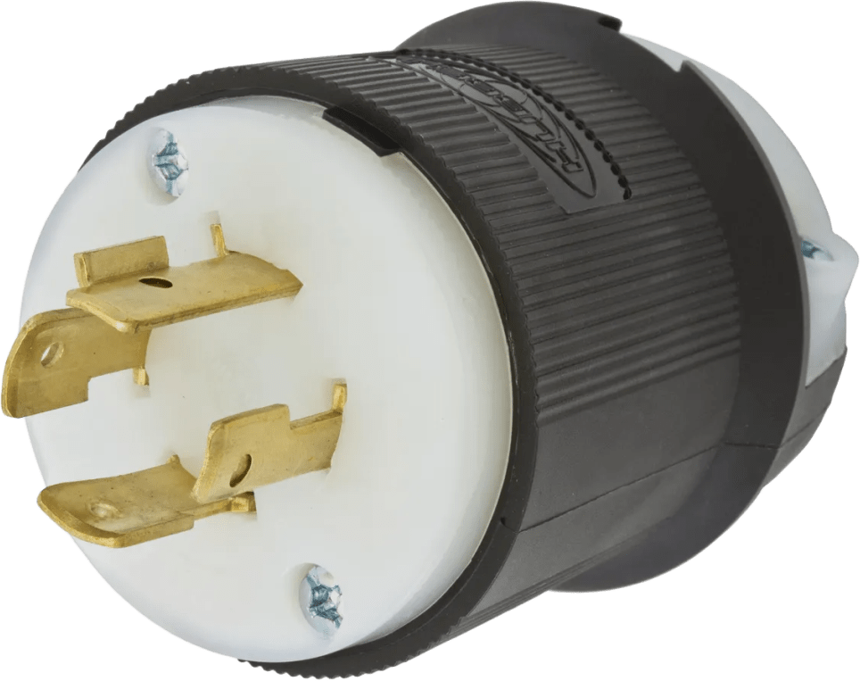 Clavija Industrial con Bloqueo de Media Vuelta / 20 A 480 V AC / 3-Polos 4-Hilos con Tierra / L16-20P / IP20.